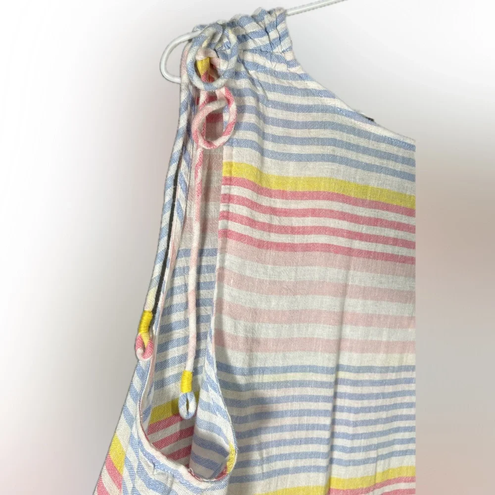 Tommy Bahama Sleeveless V-Neck Tank Striped Linen Blend size Medium - Picture 5 of 12